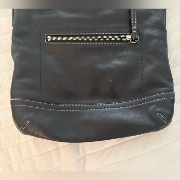 Coach 1414 Black Shoulder/Crossbody Leather Bag with Adjustable Strap - Picture 9 of 11